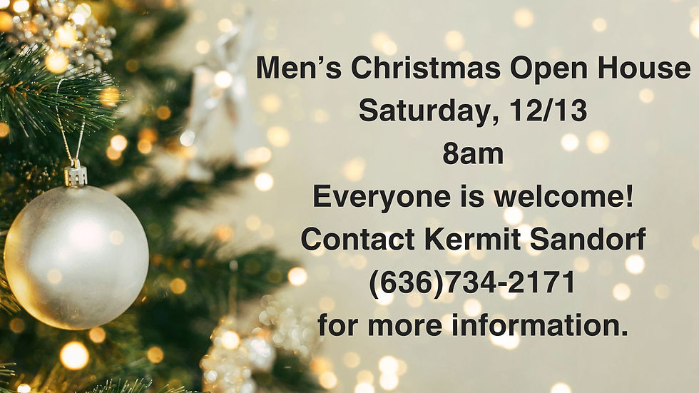 Men's Christmas Open House
