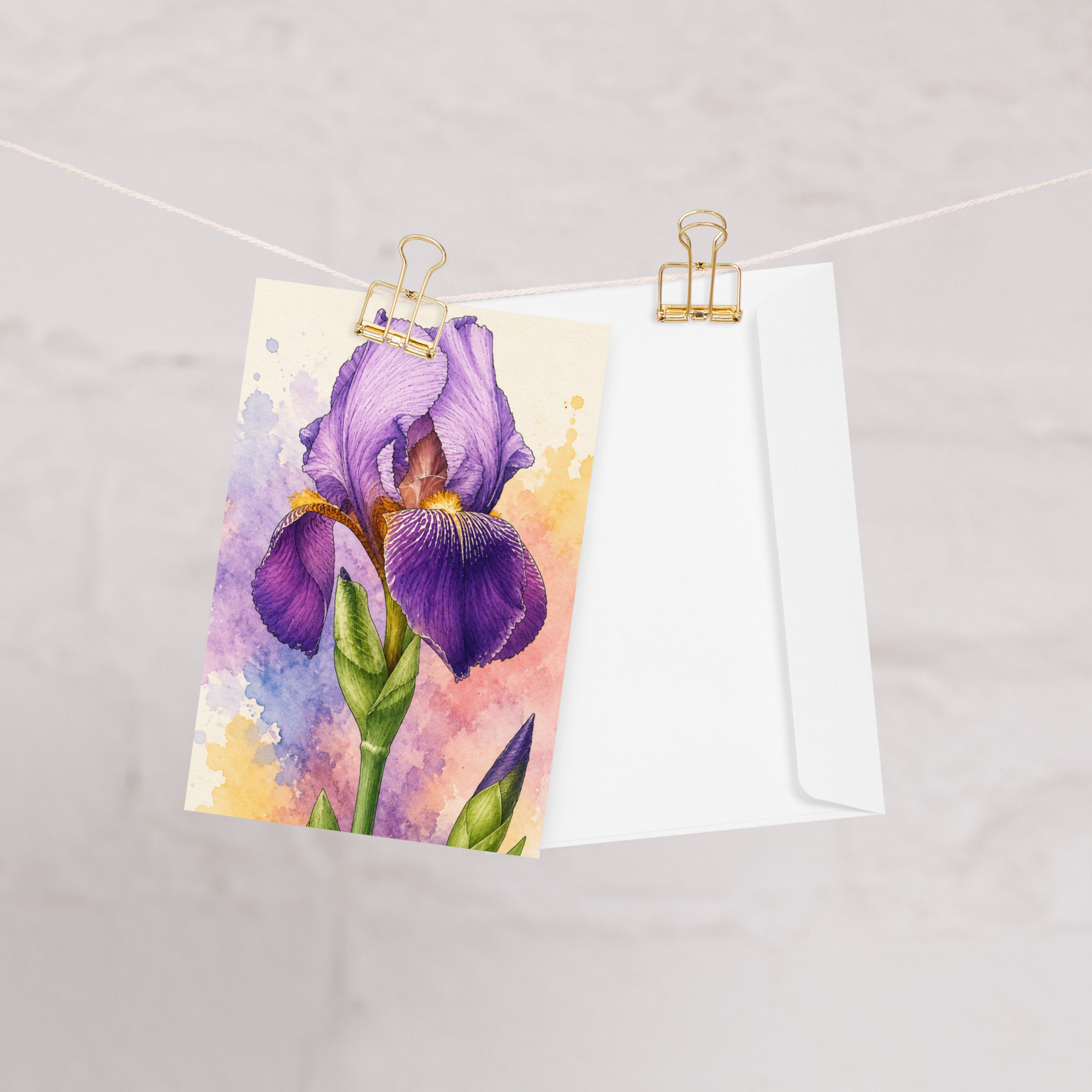 Purple Iris Greeting card
