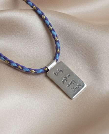 Thumbnail: Silver mindful cards necklace