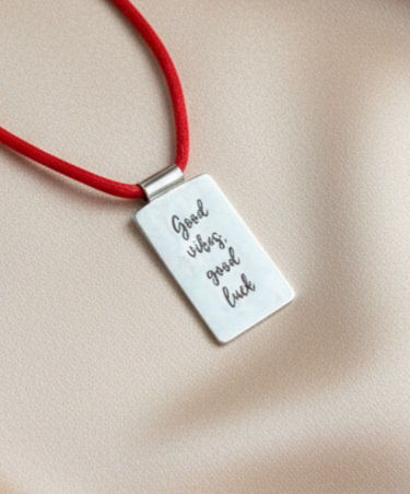 Miniatura: Silver mindful cards necklace