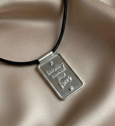 Miniatura: Silver mindful cards necklace
