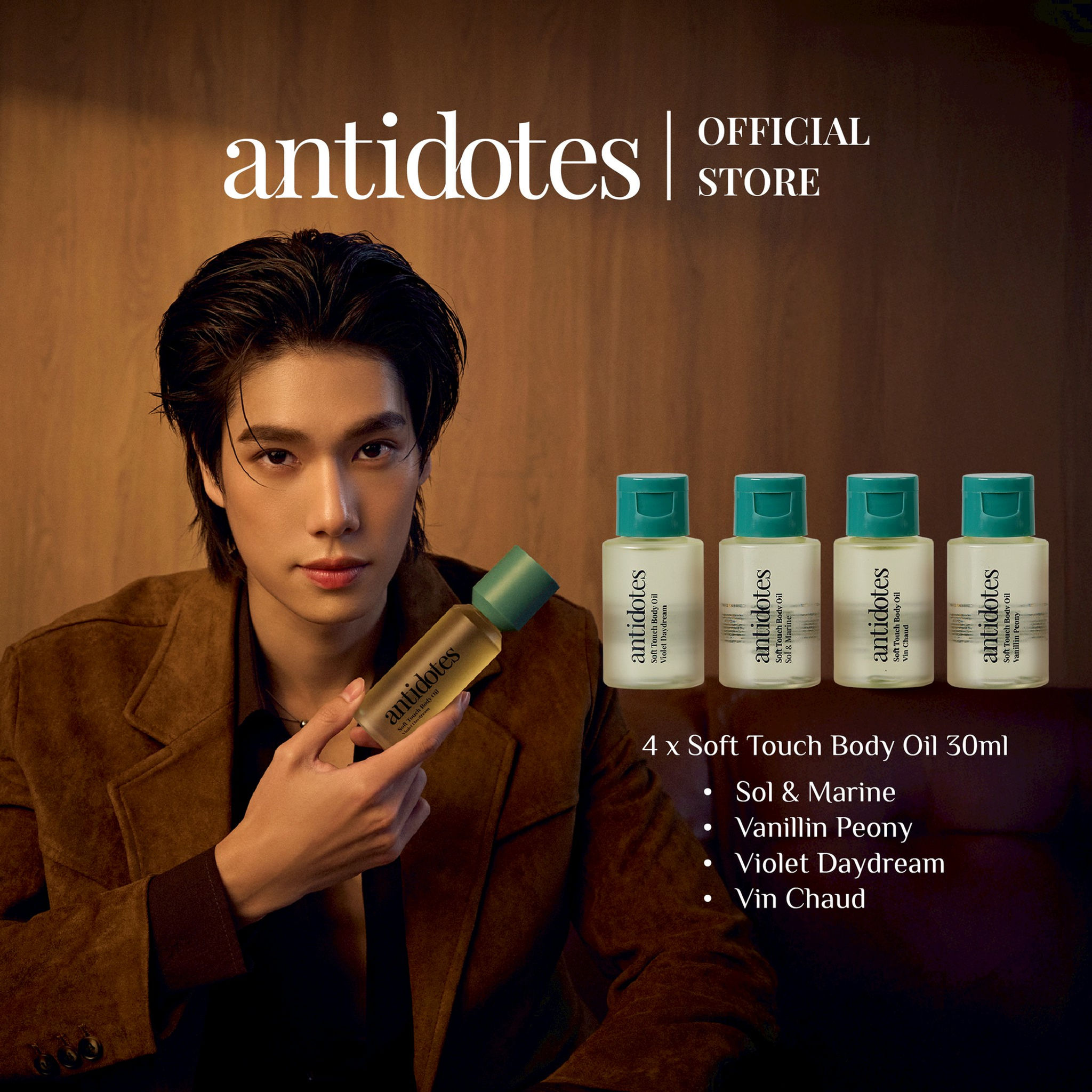 [Mini Body Oil Bundle Set] 4 x Antidotes Soft Touch Body Oil 30 ml.