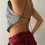 Thumbnail: 1/1 Upcycled Iridescent High-Neck Adjustable Scrunch Top