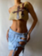 Thumbnail: 1/1 Upcycled Leather Cross Top