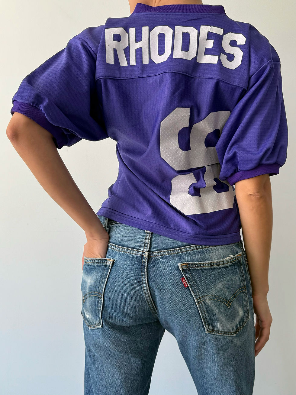 Thumbnail: 1/1 Upcycled Vintage #99 Short-Sleeve Jersey in Purple