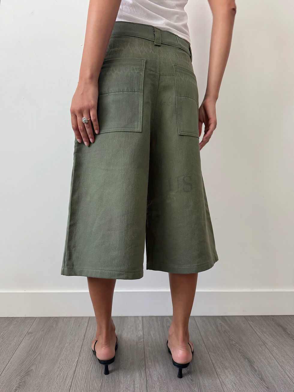 Thumbnail: 1/1 Upcycled Military Bag Shorts