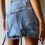 Thumbnail: 1/1 Upcycled Denim Scrap Mini Skirt