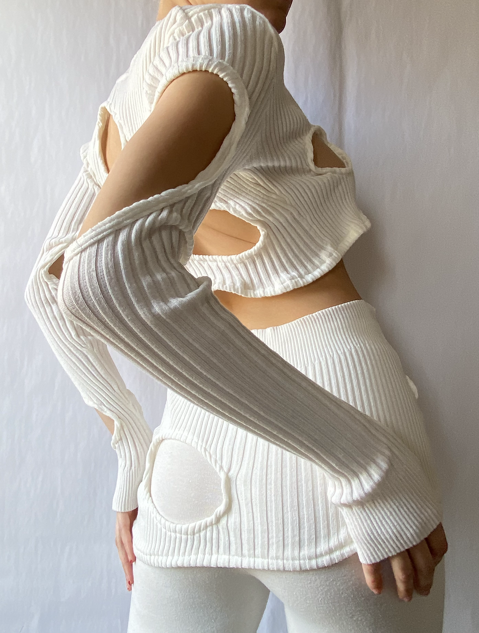Thumbnail: 1/1 Upcycled Cutout Sweater