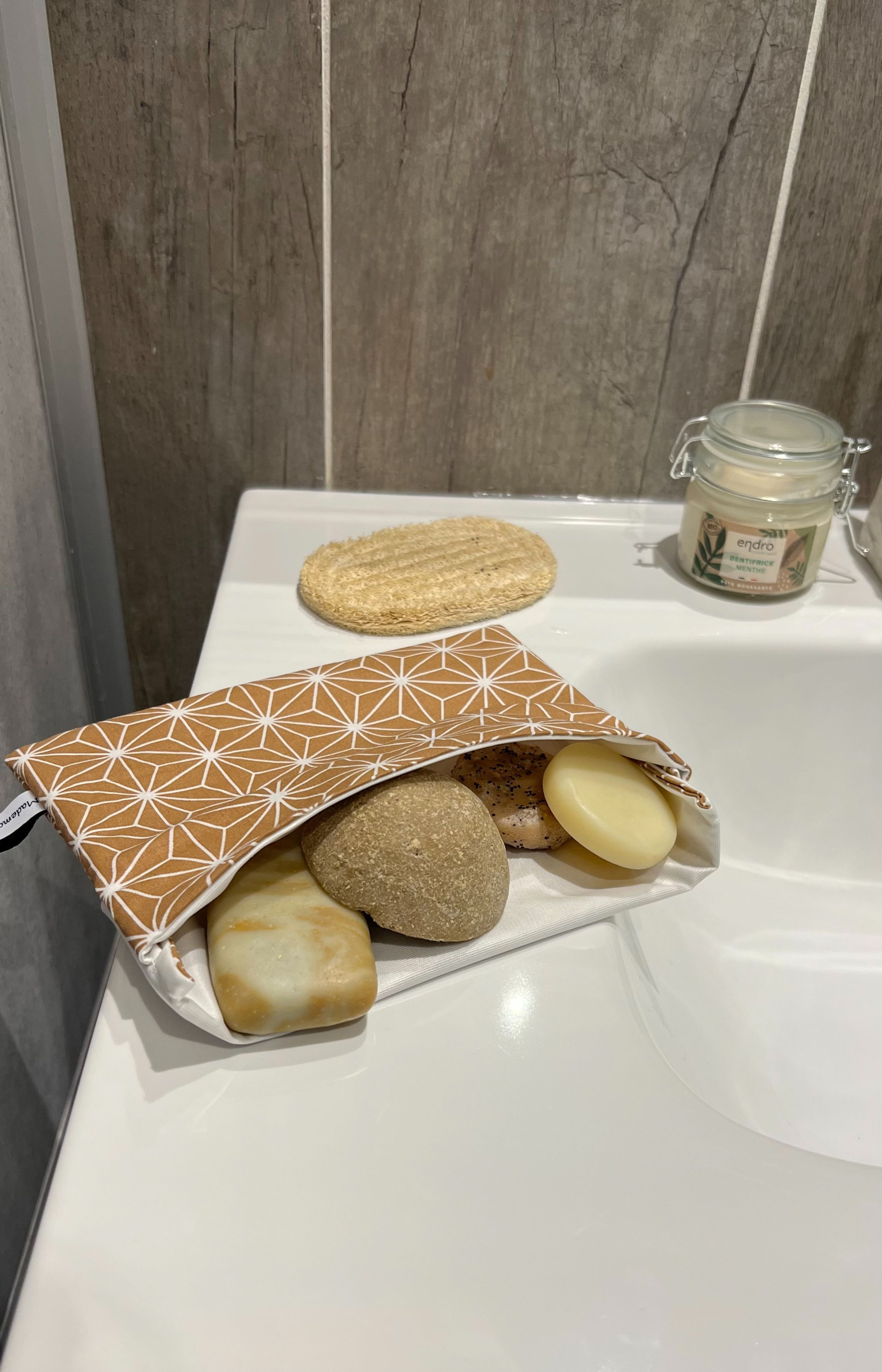 Pochette imperméable M terracotta