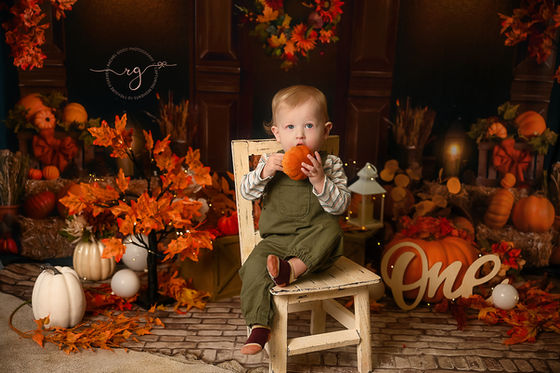 Fall Themed Cake Smash session with Sonny
