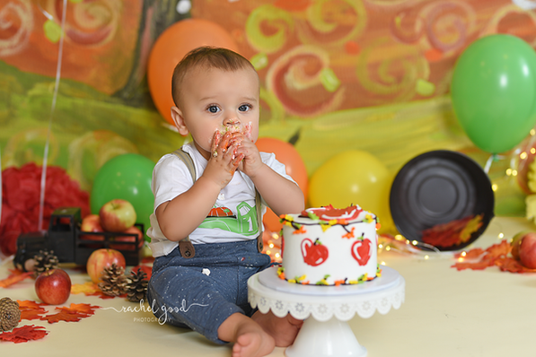 Sawyer's Fall themed cake smash.