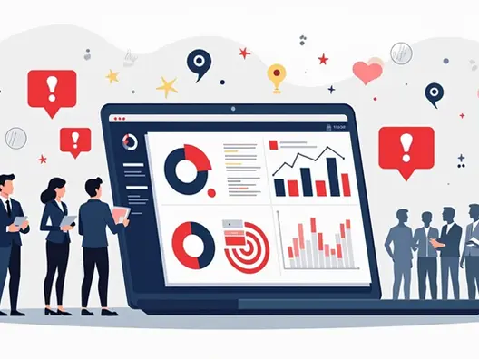 Ilustração de campanha política digital com segmentação de público falha 