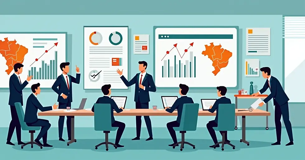 Equipe de campanha eleitoral com tensão e conflitos em reunião estratégica