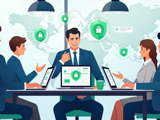 Ilustração corporativa plana de campanha eleitoral segura contra ataques cibernéticos