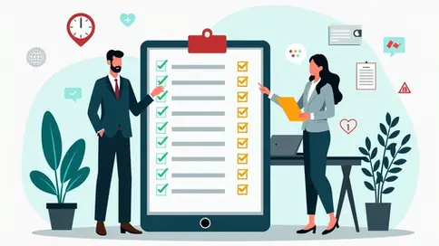 Candidato conferindo checklist de reputação com assessora de comunicação