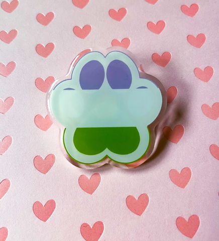 Genderqueer Pride Paw Acrylic Pin