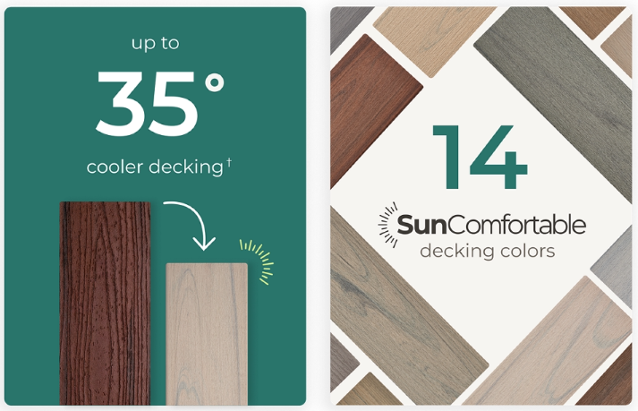 Trex SunComfort Technology