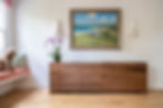 Custom walnut furniture, a drinks cabinet by London company Williams Ridout