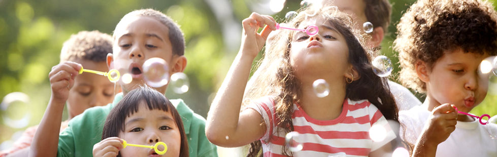Kids Blowing Bubbles