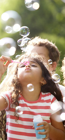 Kids Blowing Bubbles