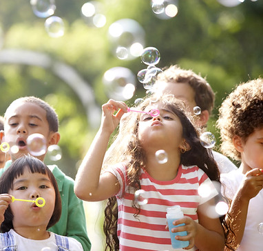 Kids Blowing Bubbles