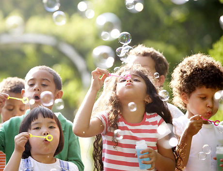 Kids Blowing Bubbles