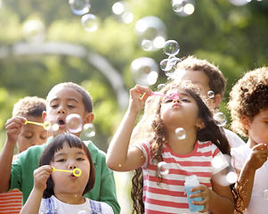 Kids Blowing Bubbles