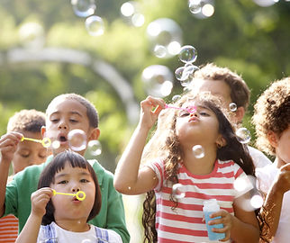 Kids Blowing Bubbles