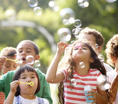 Kids Blowing Bubbles