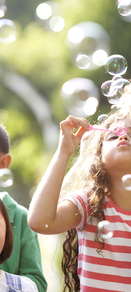 Kids Blowing Bubbles