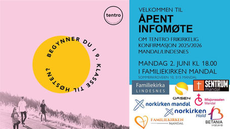 Åpent informasjonsmøte om frikirkelig konfirmasjon 2025-26