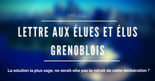 Mesdames les élues, messieurs les élus,