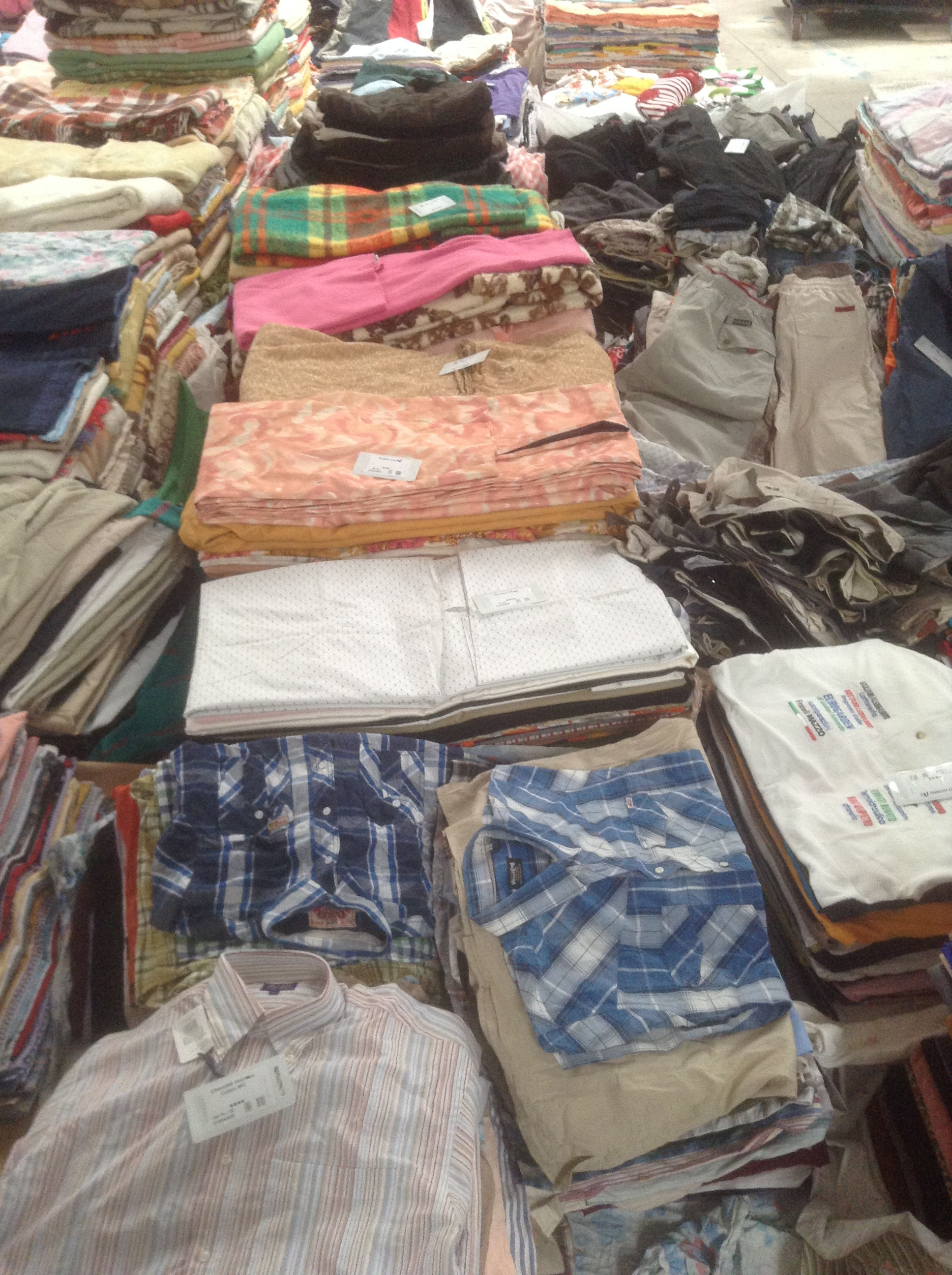 Bale packing used clothing