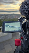 Filming from the Dundee Law looking over the River Tay