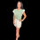 Thumbnail: Green Knit Top Ruffle Sleeve 