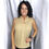 Thumbnail: Light French Beige Lattice Textured Split Neck Tank Top