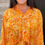 Thumbnail: Orange Abstract Print CollardV Neck