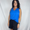 Thumbnail: Sleeveless Polyester V Neck Tank