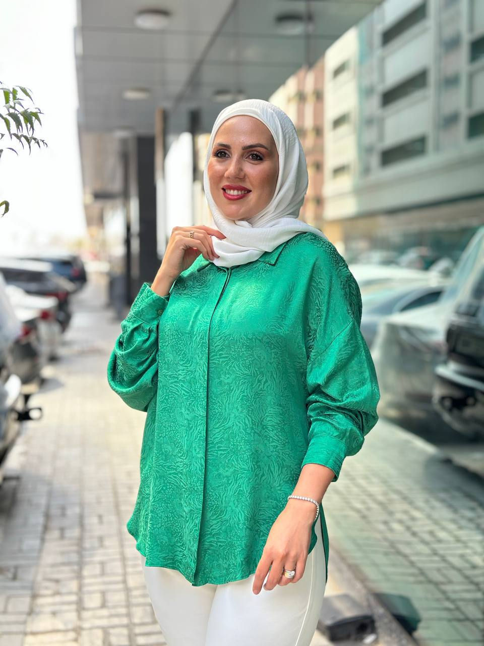 Thumbnail: Satin Printed Shirt