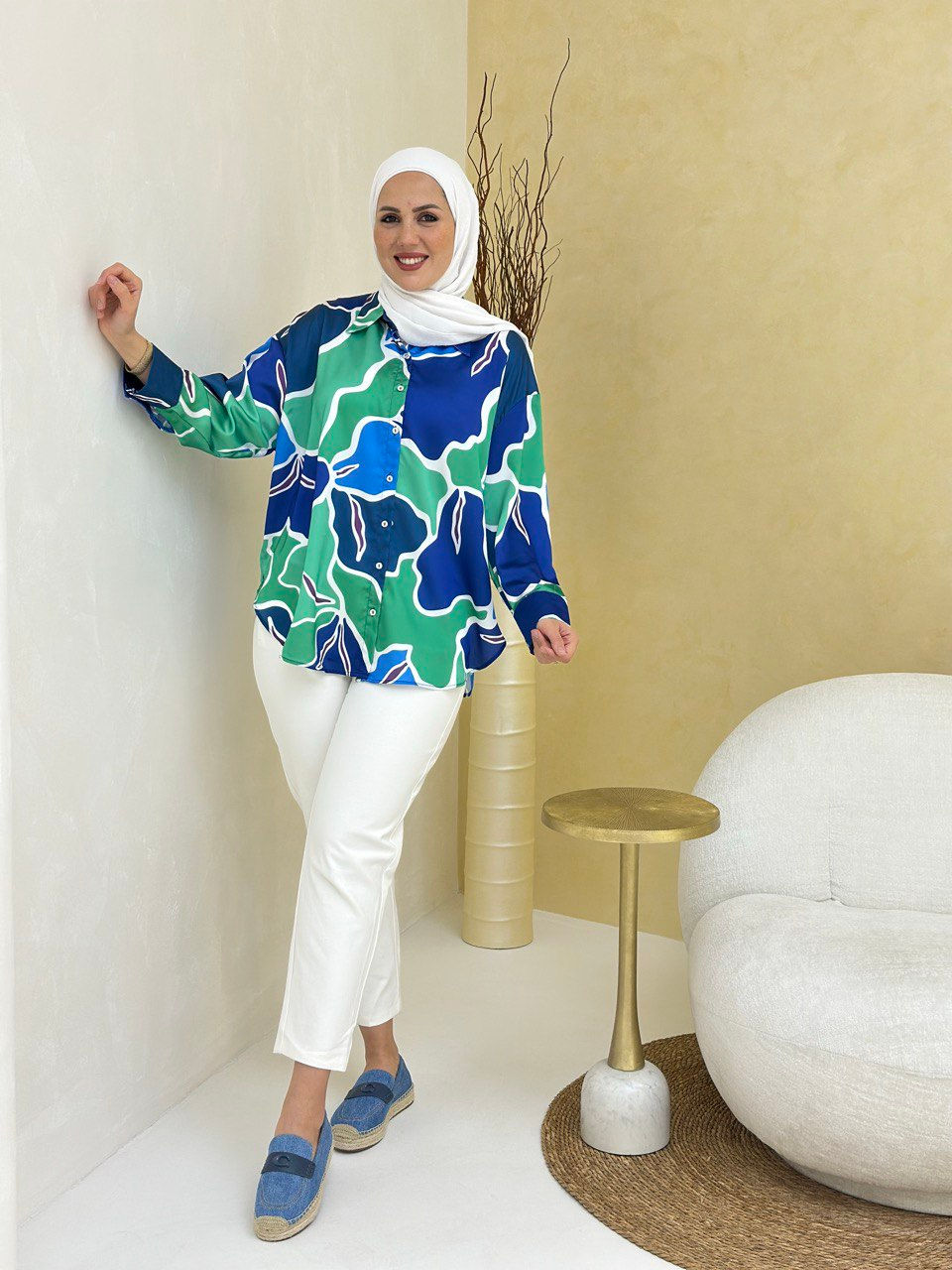 Thumbnail: Green Flora Printed Shirt