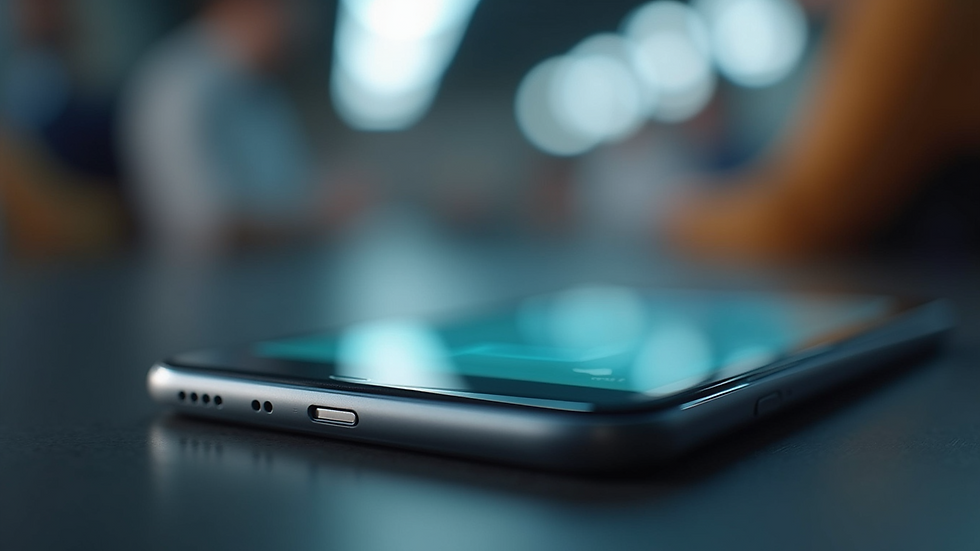 Close-up view of a smartphone screen showing job alerts and notifications