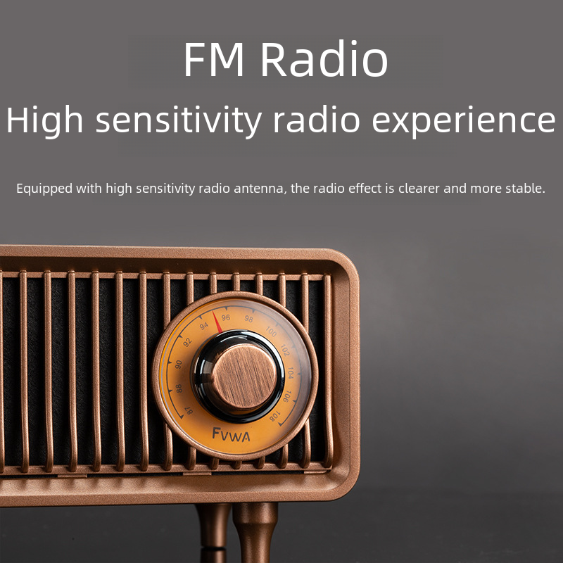 Miniatura: AS19 Retro Bluetooth Speaker with FM Radio and Bass