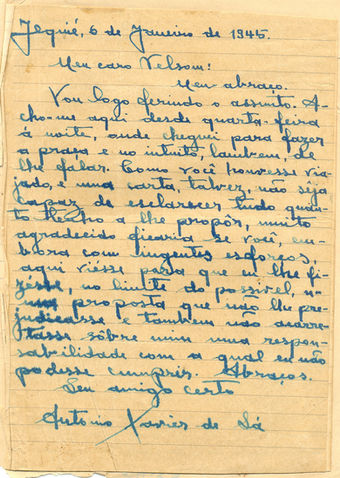 Nesta página estão reunidas cartas escritas por Nelson Alves da Silveira — registros íntimos, carregados de afeto, reflexões e histórias do cotidiano sob a lona.