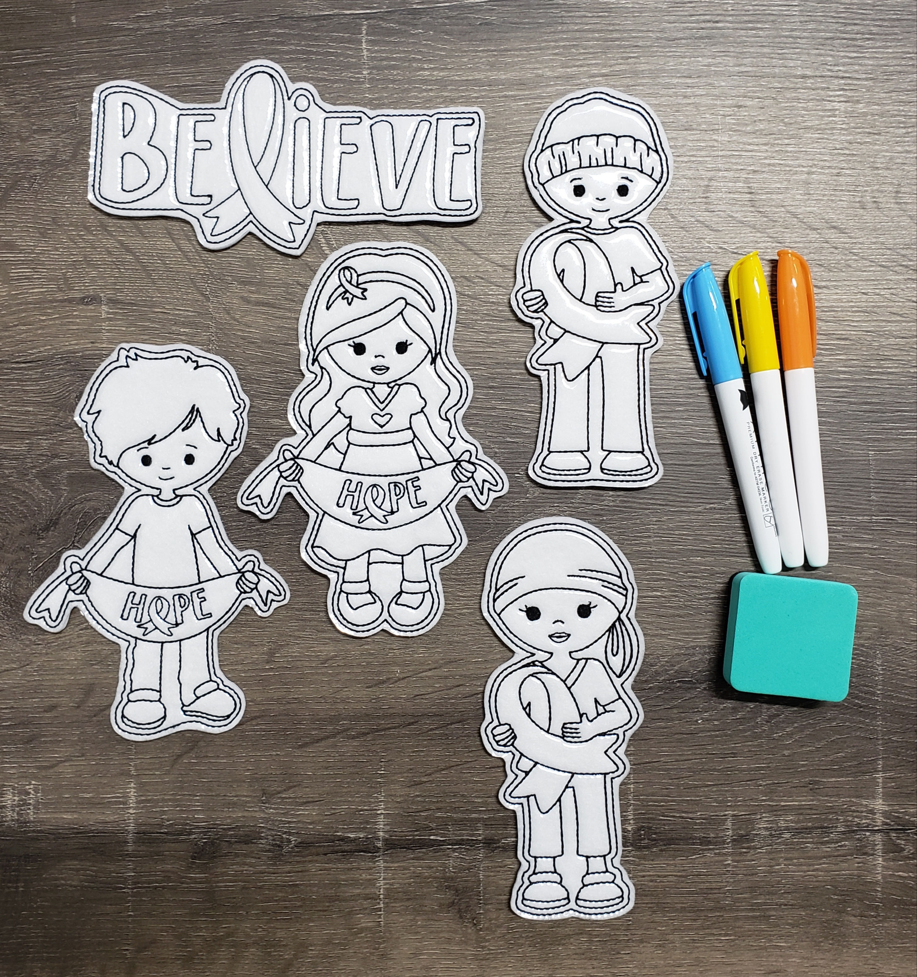 The Fight Flat Coloring Dolls 