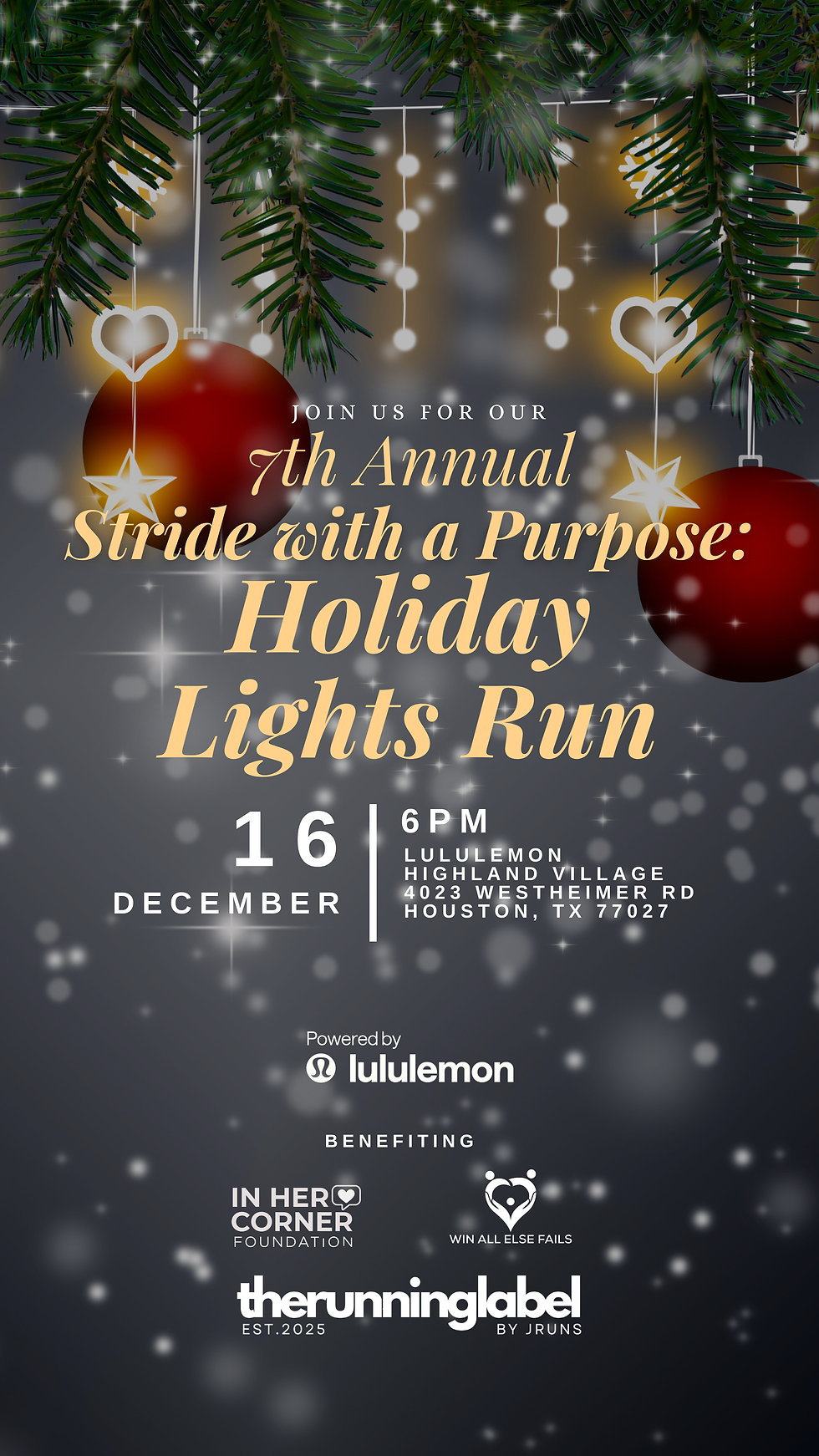 Stride With A Purpose: Holiday Lights Run