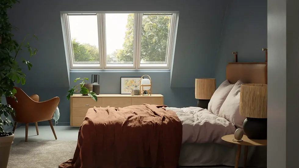 Plusieurs fenêtre de toit avec volet Velux