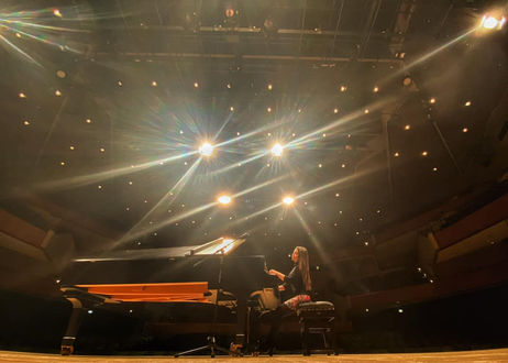 Rehearsing at St David's Hall, Cardiff