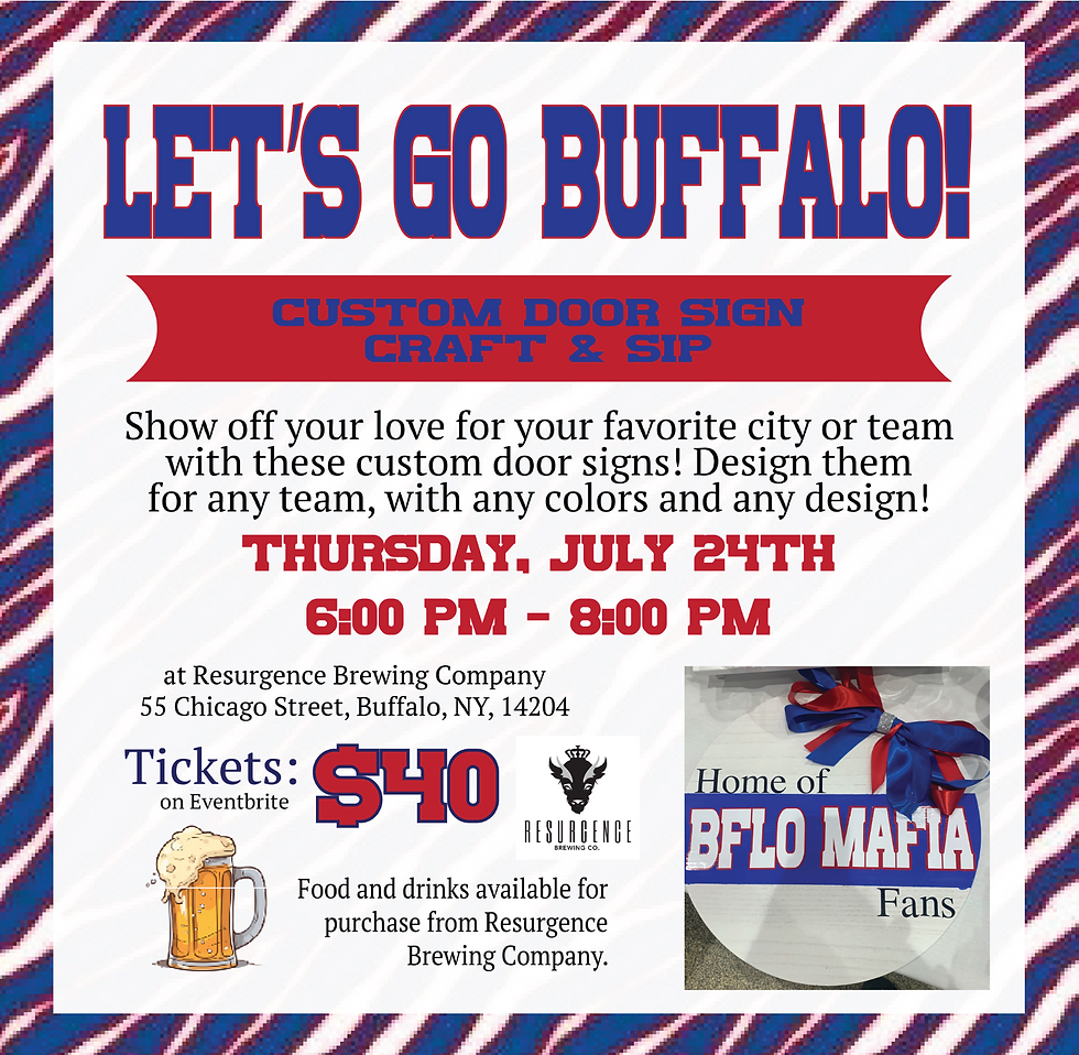 Custom Door Sign Craft & Sip