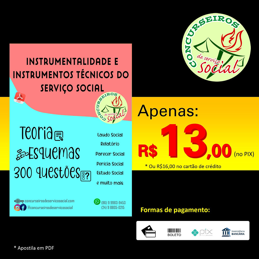 INSTRUMENTALIDADE E INSTRUMENTOS TÉCNICOS DO SERVIÇO SOCIAL (ebook)