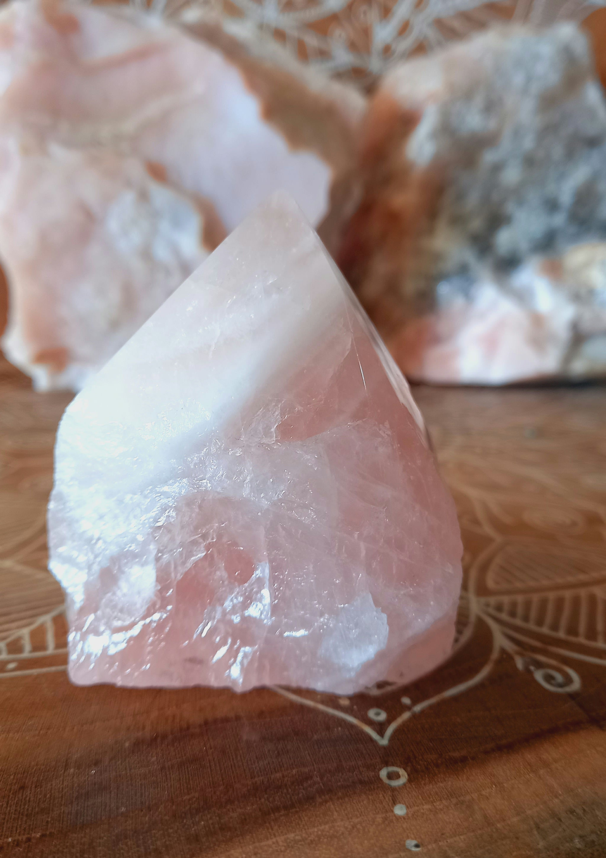 Ponta Geradora de Quartzo Rosa